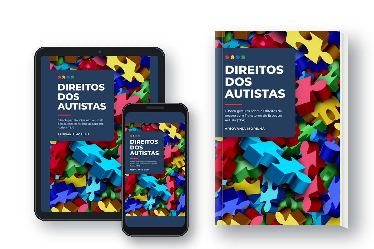 E-book Direitos dos Autistas, de Ariovânia Morilha, em tablet, celular e livro